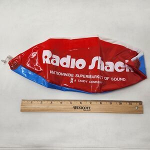 VINTAGE RADIO SHACK TANDY CO ADVERTISING BEACH BALL PROMO RED WHITE BLUE NEW